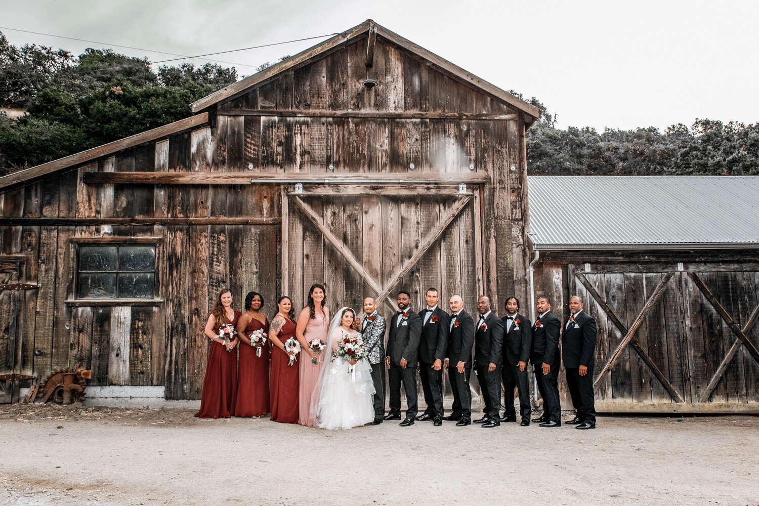 Bridal Party Photography on a private ranch in Monterey California