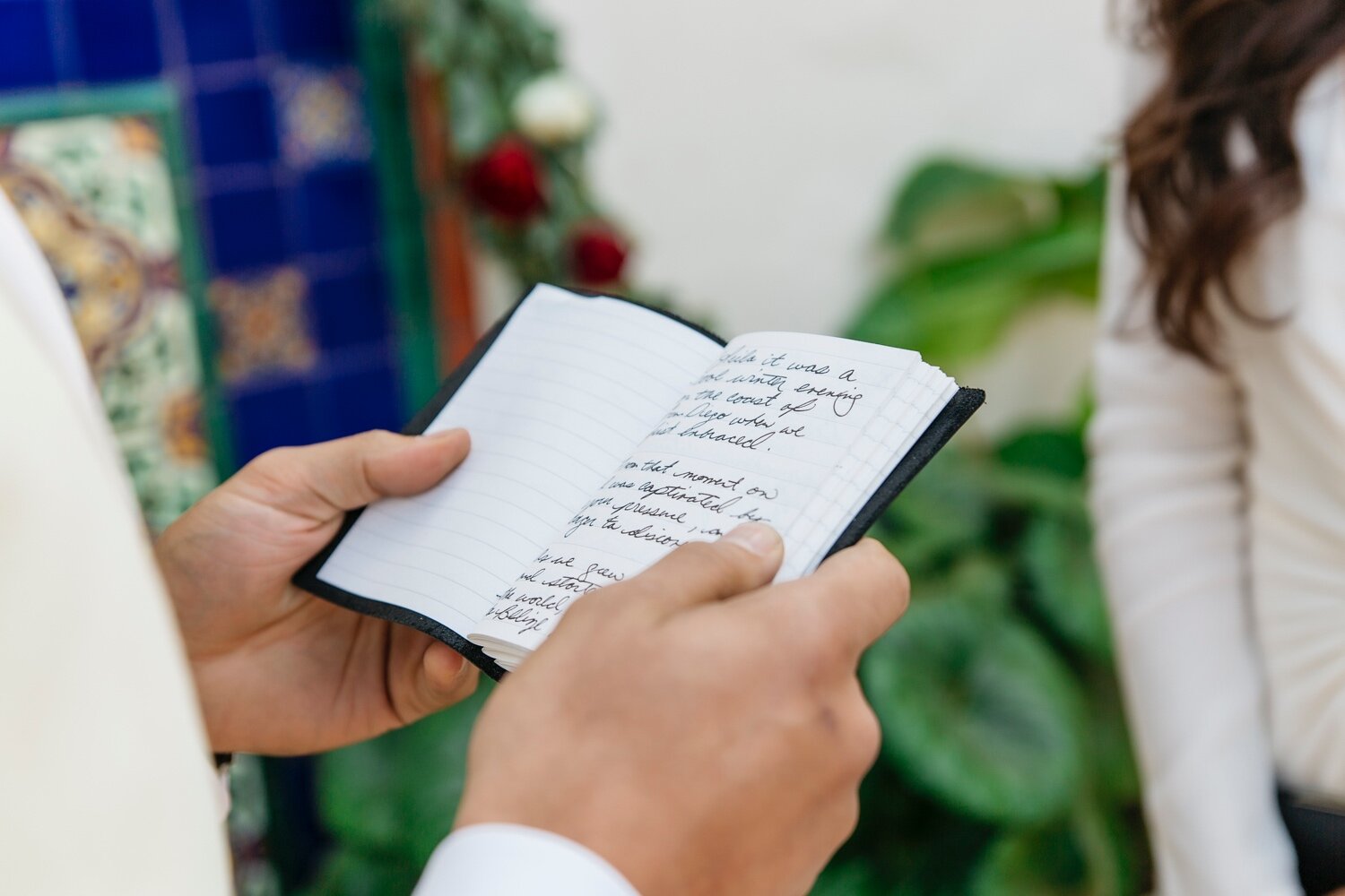 San Francisco Wedding Planner Rachel Levine Photograph of wedding vows
